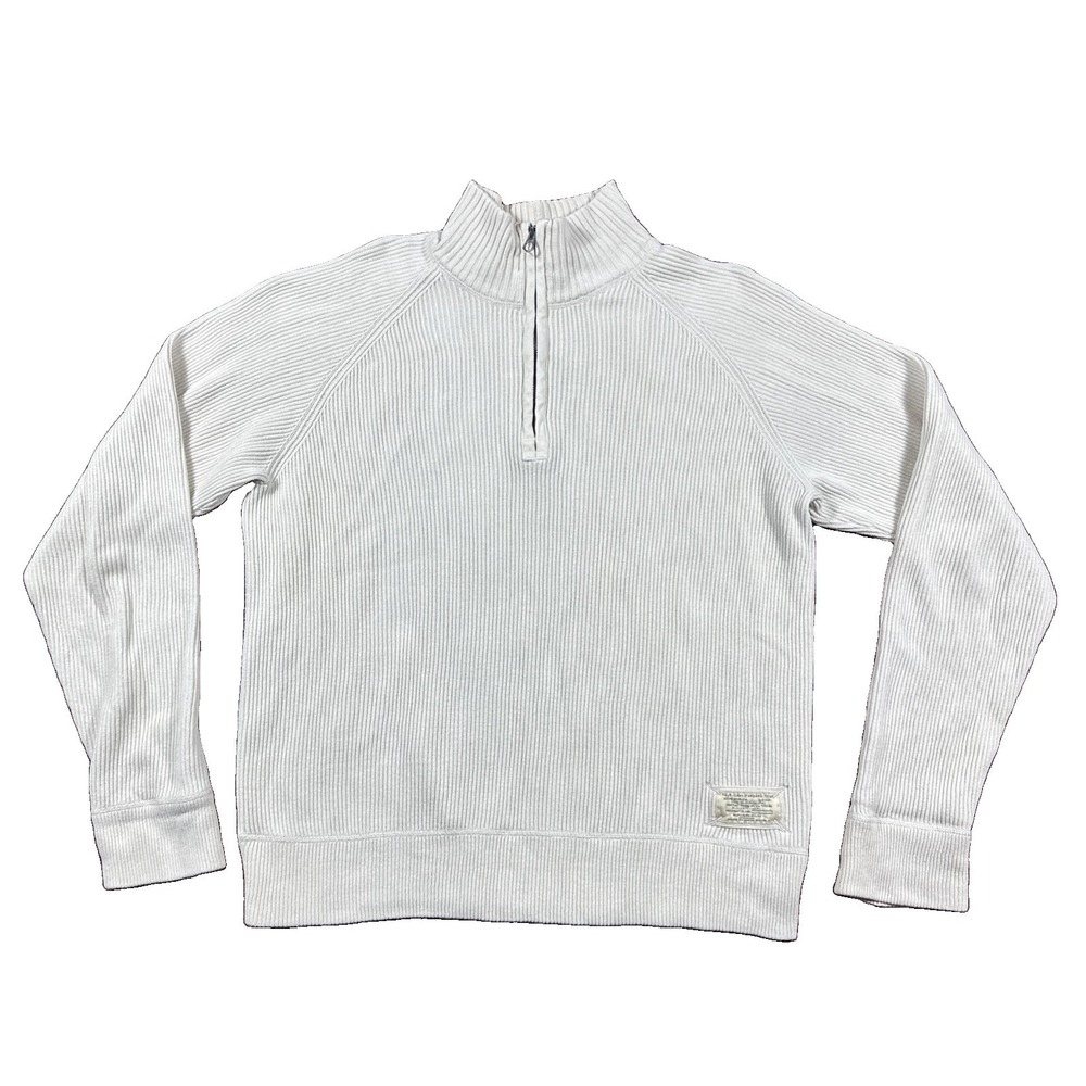 Vintage Polo Jeans Co Ralph Lauren Heavy Knit Quarter Zip Men's XL -EXG Ivory